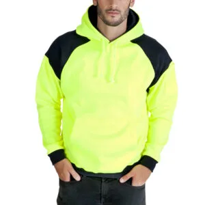Ramo Men Shoulder Contrast Panel Hoodie - WORKWEAR