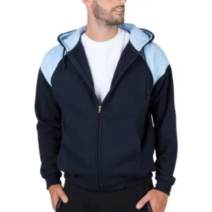 Ramo Mens Shoulder Contrast Zip Hoodie