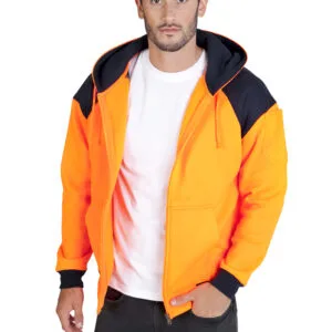 Ramo Men Shoulder Contrast Zipper Hoodies-Workwear