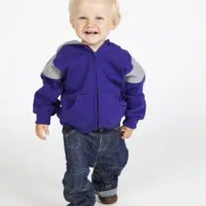 Ramo Kids Shoulder Contrast Panel Hoodies with Zipper