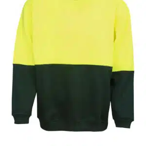 Hi Vis Poly / Cotton Fleecy Sweat - Crew Neck