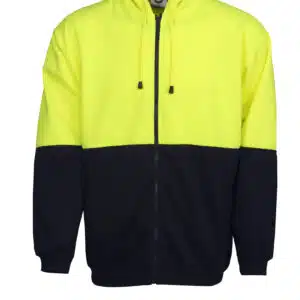 Hi Vis Full Zip Fleecy Hoodie