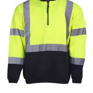 Hi Vis Fleecy Jumper - H Pattern R -Tape - Day / Night Use