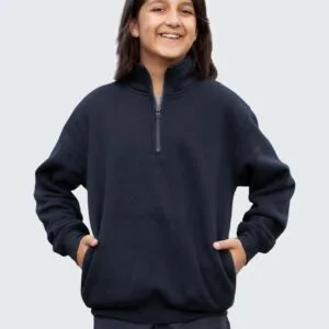 Kids Half Zip Collar Fleece Sweat