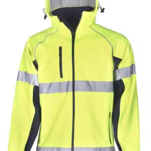 Hooded Hi Vis Soft Shell Jackets - Day / Night Use