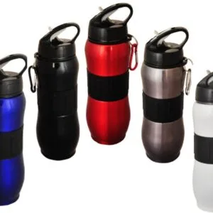 Sport Bottle with Carabiner Silicon Band