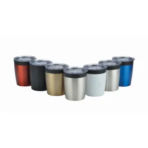 Double Wall Coffee Mug with Push Lid