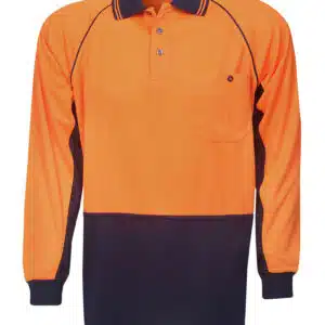 Hi Vis Raglan Sleeve Cooldry Polo - Long Sleeve