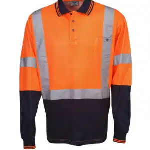 True Dry Cotton Back Hi Vis Polo - Long Sleeve - Day / Night Use