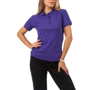 Ladies 100% Cotton Pique Knit Polo
