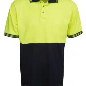 True Dry Cotton Back Hi Vis Polo - Short Sleeve
