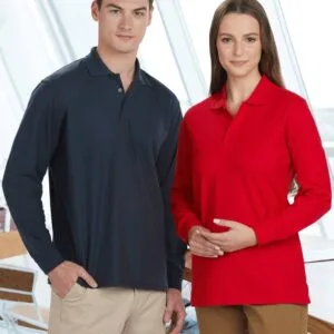 Unisex Traditional Poly/Cotton Pique L/S Polo