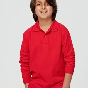 Kid's Traditional Poly/Cotton Pique L/S Polo