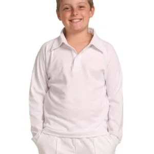 Kids Long Sleeve Cricket Polo