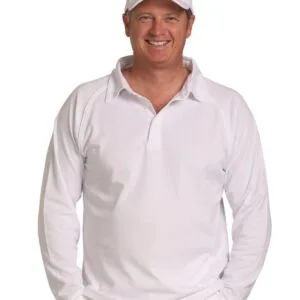 Men's Cricket Long Sleeve Polo