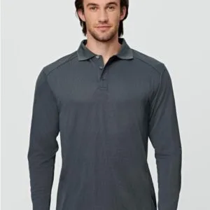 Mens Lucky Bamboo Long Sleeve Polo