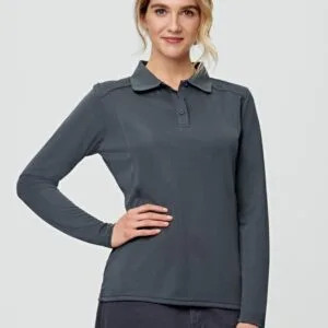 Ladies Lucky Bamboo Long Sleeve Polo