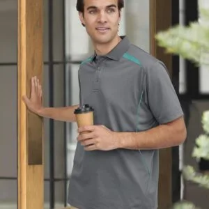 Mens Sustainable Poly/Cotton Contrast SS Polo