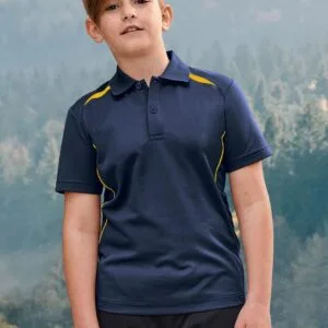 Kids Sustainable Poly/Cotton Contrast SS Polo