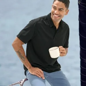 Men's Sustainable Jacquard Knit Polo