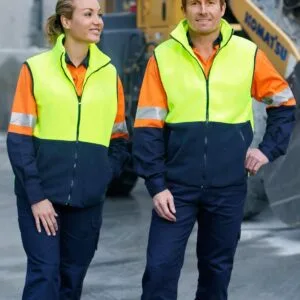 HI-VIS Two Tone ZIp Front Vest