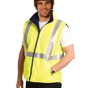 Unisex HI-VIS REVERSIBLE SAFETY VEST WITH 3M TAPES