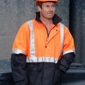 Hi-Vis Two Tone Rain Proof Jacket With Quilt Linning & 3M Tapes