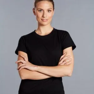 Ladies Savvy 100% Cotton Semi-Fitted Tee Shirt